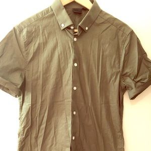 Asos olive button up shirt - Medium